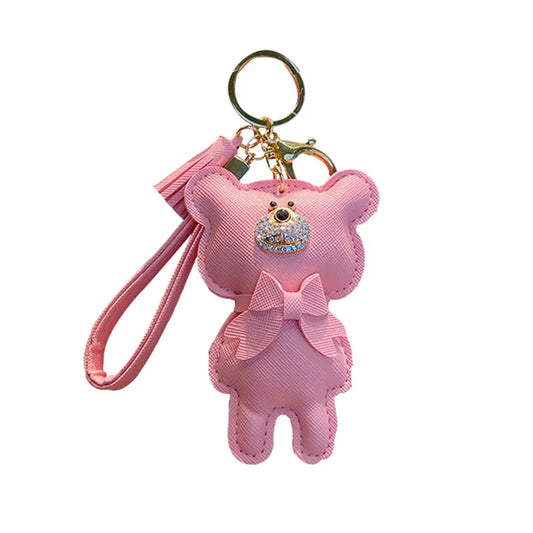 Luxury Cartoon Leather Keychain Collection