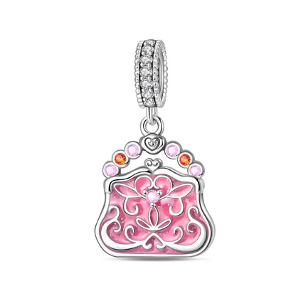925 Pink Vintage Bag Bracelet Charm