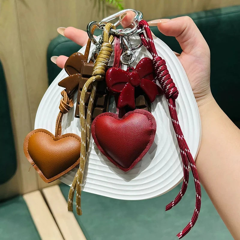 Kawaii Heart & Chocolate Keychain