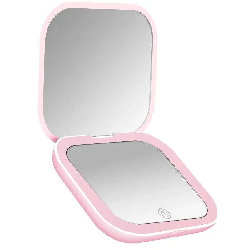 LED Lighted Compact Mirror (1X/2X Magnification)