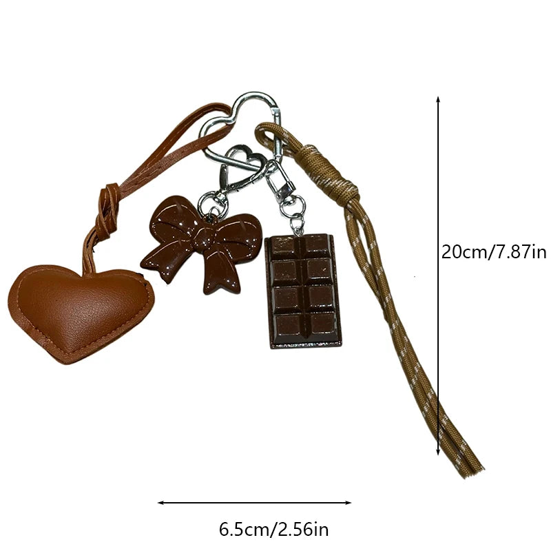 Kawaii Heart & Chocolate Keychain