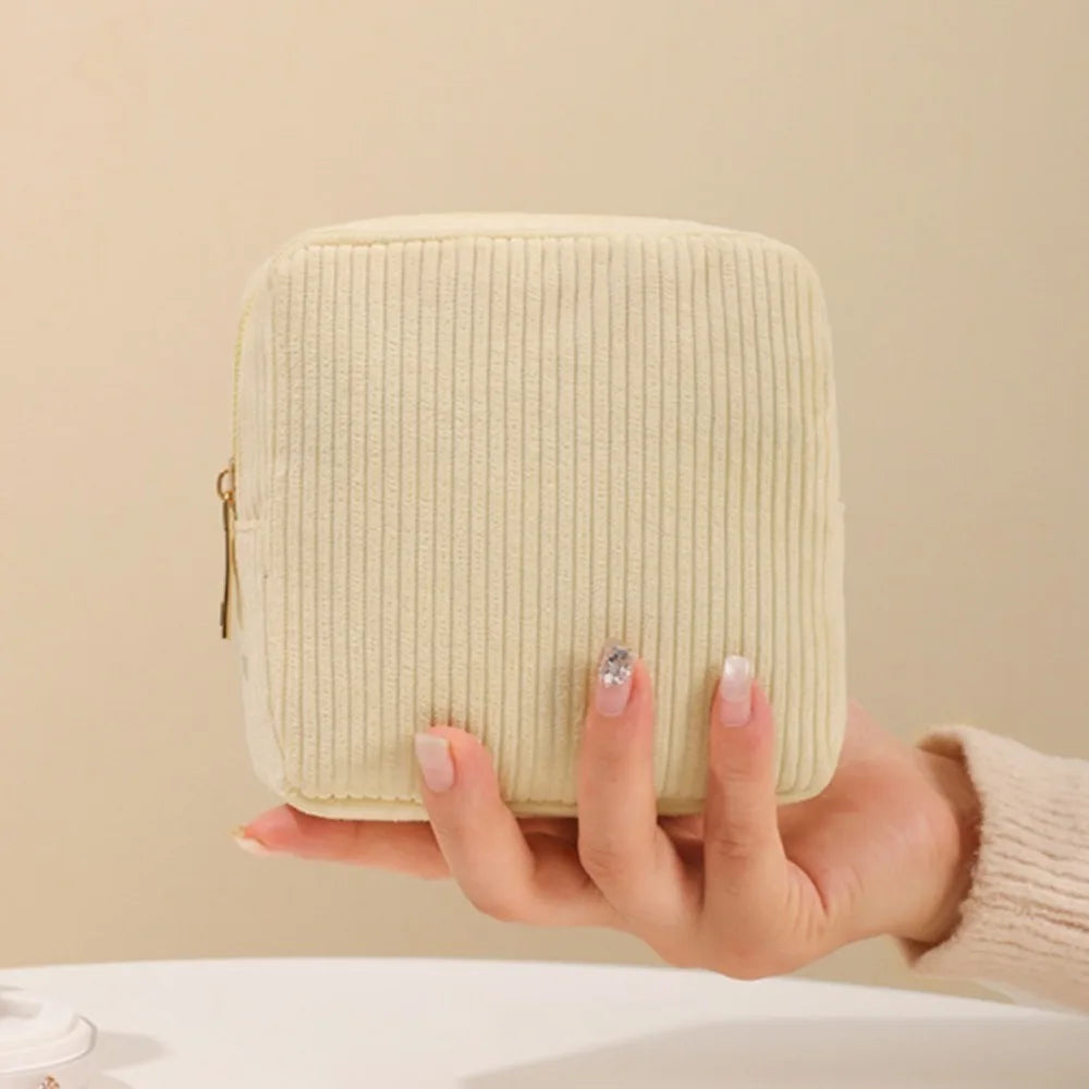 Aesthetic Corduroy Travel Pouch