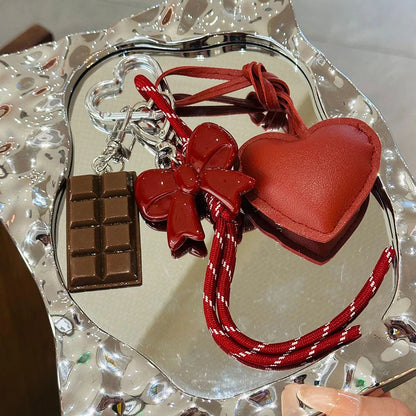 Kawaii Heart & Chocolate Keychain