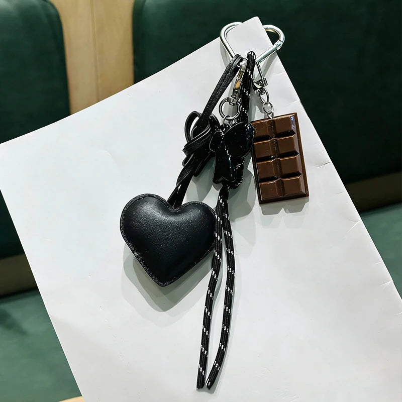 Kawaii Heart & Chocolate Keychain