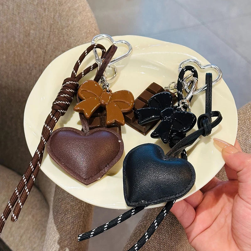 Kawaii Heart & Chocolate Keychain