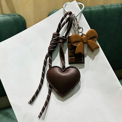 Kawaii Heart & Chocolate Keychain