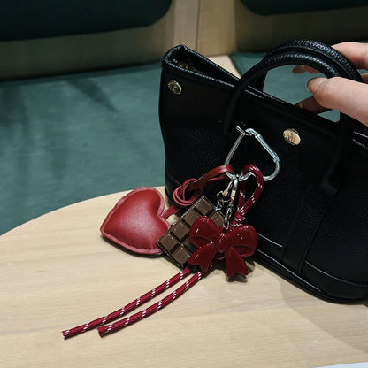 Kawaii Heart & Chocolate Keychain