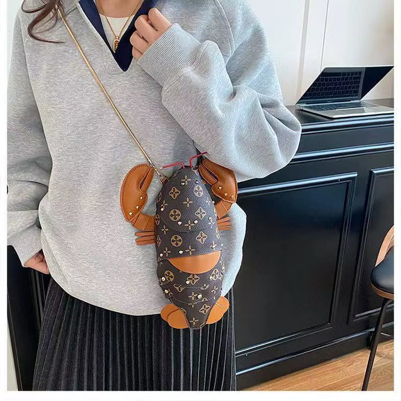 New Lady Animal Prints PU Shoulder Bag with Zipper & Hasp Closure Fashionable Mobile Phone Zero Wallet and Chains